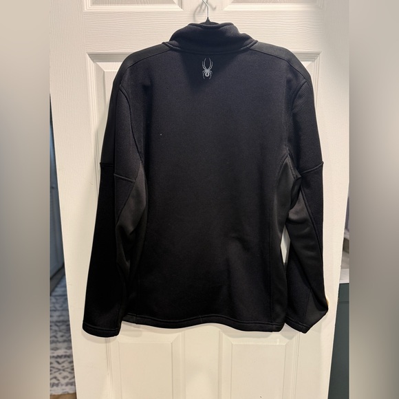 Spyder Men’s XL Black 1/4 Zip Performance Pullover Jacket - Picture 10 of 12
